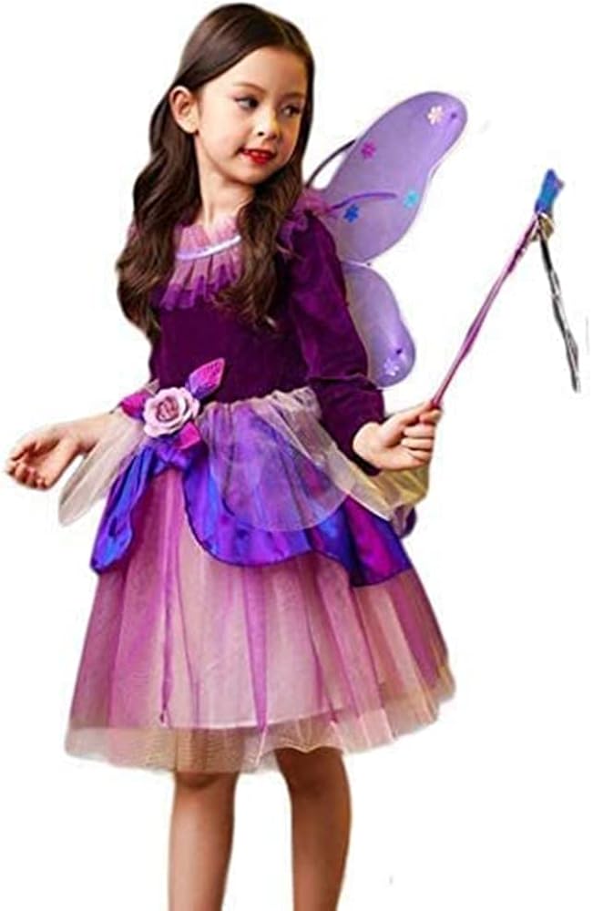 110cm キッズ ハロウィン衣装 パープル コスプレ 妖精 女の子 子供 110cm キッズ ハロウィン衣装 パープル コスプレ 妖精 女の子 子供